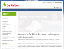 Tablet Screenshot of deridderproducts.com